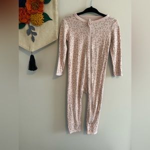 Kyte Baby Blush Leopard Zip Romper 18/24M